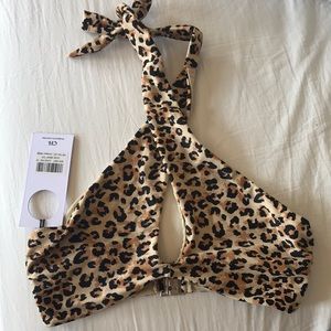 CHARLIE holiday Leopard Print bathing suit top